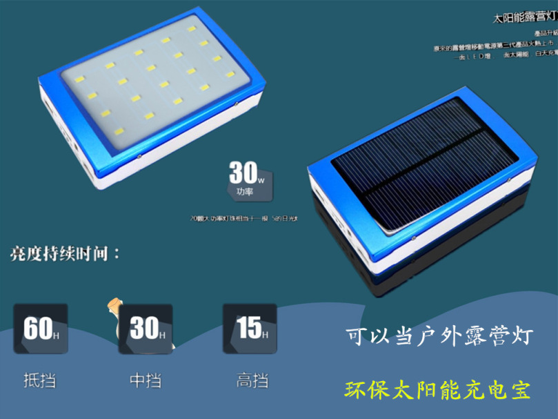 Panneau solaire en Alliage d aluminium - 5 V - batterie 10000 mAh - Ref 3396310 Image 2