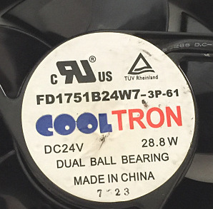 原装COOLTRON散热风扇 FD1751B24W7-3P-61 DC24V 28.8W 正品