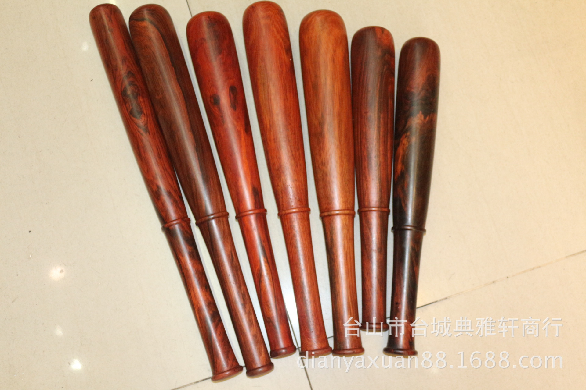 老挝大红酸枝木整木棒球棍5.5x5 (7)