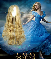 New promotion Cinderella Fairy Godmother Cinderella cos wig matching promotion