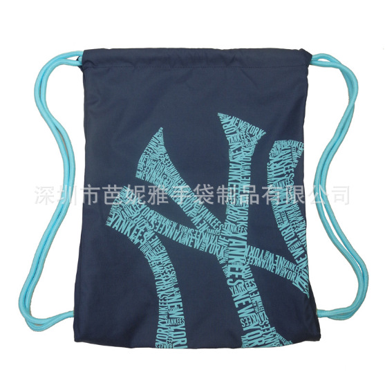 厂家专业生产 抽绳双肩背包 购物袋  便携背包 蓝球背包