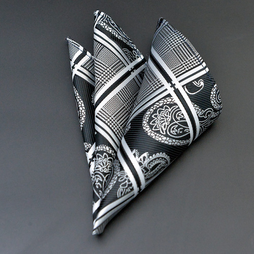 Men's pocket square wedding business men's suit shirt pocket square polyester silk square scarf chest scarf handkerchief