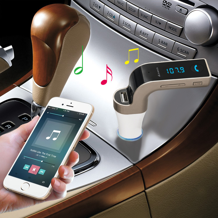 Fabricante coche G7 coche MP3 coche Bluetooth MP3 coche Bluetooth manos libres reproductor FM transmisor