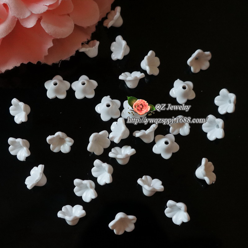 Solid color acrylic small flower holders, plastic flower hair clips, headwear accessories, diy handcrafted ornaments, pearl-proof flower holders wholesale detail image 5