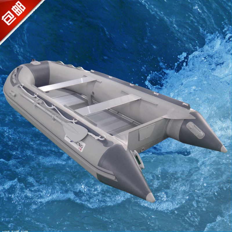 Shisheng 3.6m 5-Person Assault Boat Rubber Dinghy Fishing Boat Thickened Inflatable Kayak Sea Fishing Hard Bottom Folding Boat