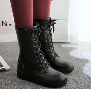 Bottes femme en PU artificiel - Ref 3354841 Image 9