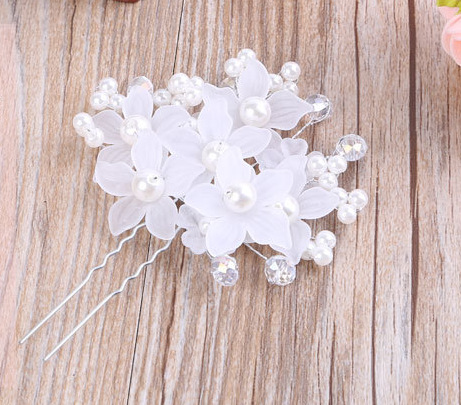 Factory direct sales of 30mm frosted transparent acrylic five-petal flower beads diy ancient-style hair accessory materials wholesale detail image 10