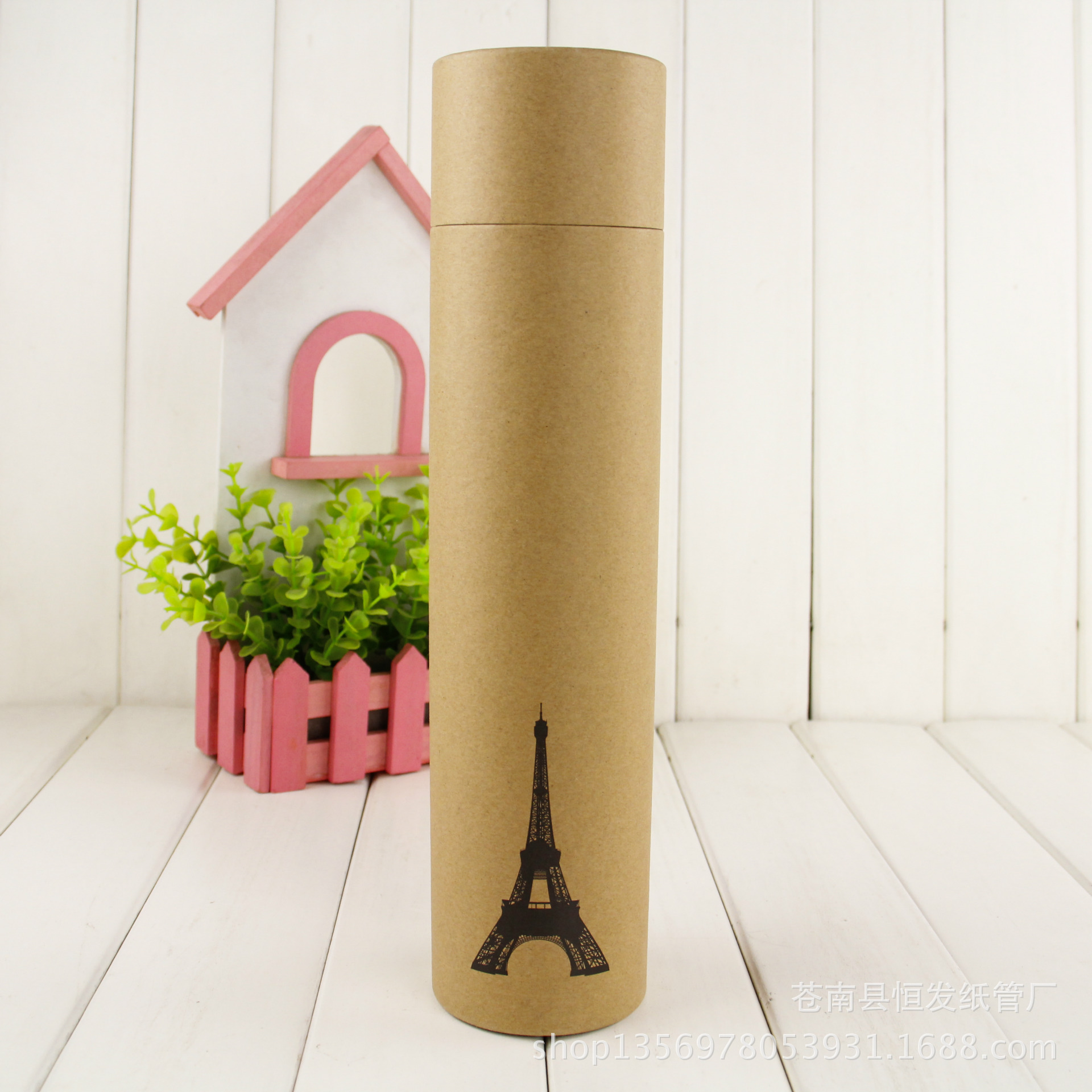 厂家牛皮纸纸筒包装 表面印刷覆膜纸盖纸筒