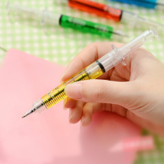 Korean Creative Stationery Syringe Pen, Needle Tube Ballpoint Pen Prank Toy Student Small Gift Wholesale Syringe Pen