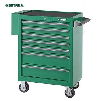 世达五金7抽屉带轮工具车多功能汽修工具柜移动零件推车 95107