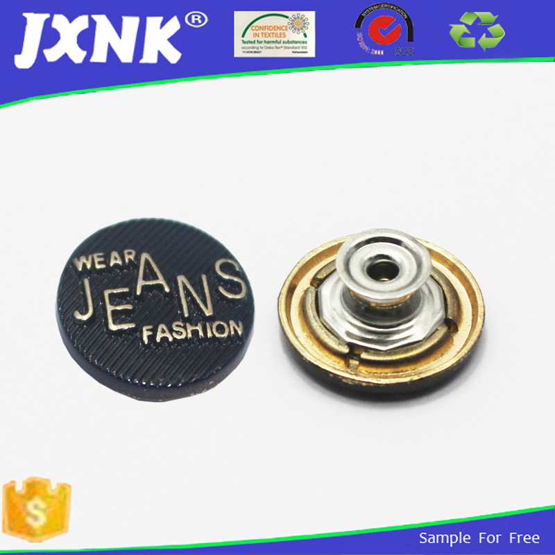Jinxing button denim metal button Europe and the United States environmental protection can pass ten levels of needle inspection machine export quality