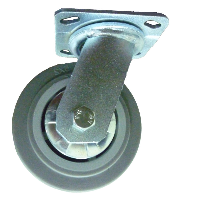 脚轮静音手推车轮4寸5寸6寸8寸重型TPR人造胶轮小车轮万向轮滚轮