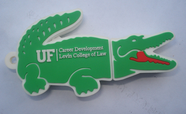 滴胶小鳄鱼U盘做卡通动物U盘 pvc软胶鳄鱼U盘