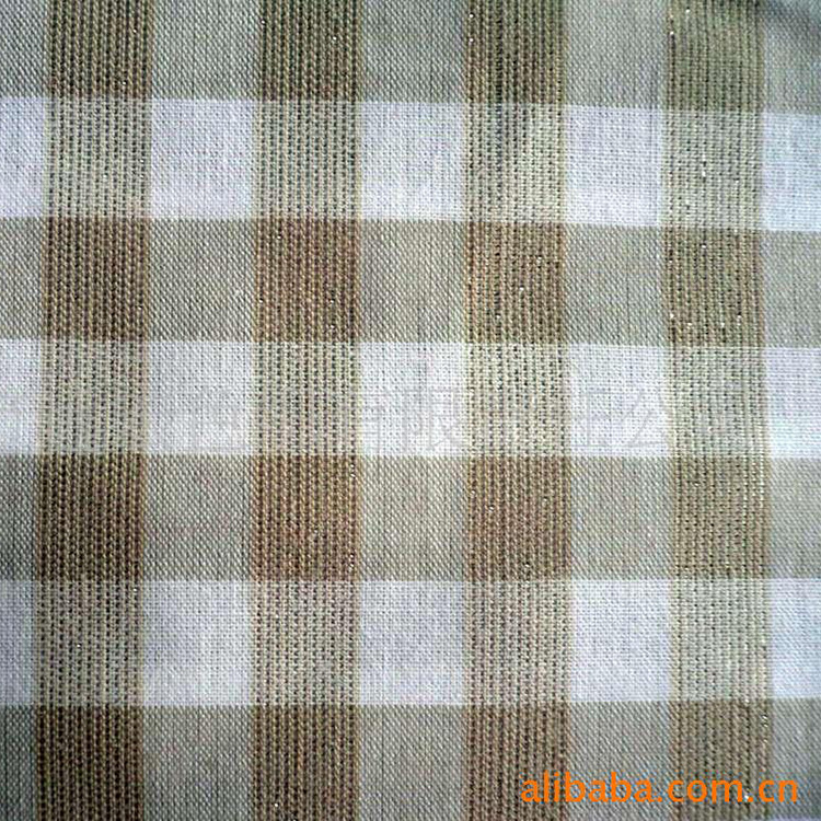 现货批发全棉色织格子布 现代几何印花色织面料