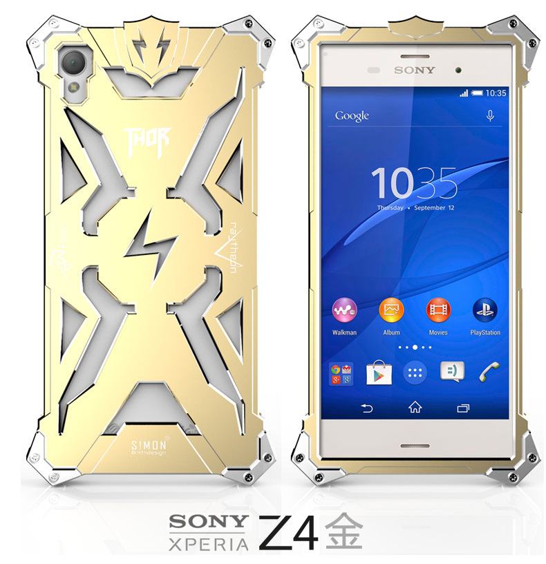 SIMON THOR Aviation Aluminum Alloy Shockproof Armor Metal Case Cover for Sony Xperia Z4 & Z3 & Z2 & Z1