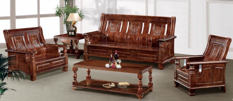 特价实木家具 客厅懒人沙发 三人单人组合沙发 苦楝实木沙发303