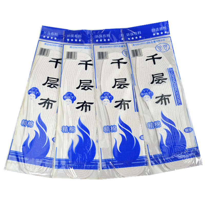 Manufactor Direct selling Real numerous layers Cloth insole Pure cotton cloth Deodorization Sweat comfortable ventilation men and women currency Insole