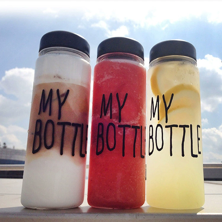 Бутылочка My Bottle с крышкой, пластмассовая кружка, простая корейская кружка для студентов летом, портативная матовая кружка