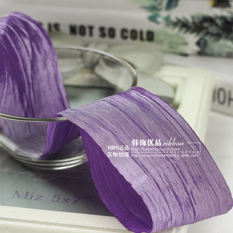 Impresión de la cinta arco regalo cuerda cinta plisada coreana accesorios de embalaje en stock al por mayor Corea del Sur cinta de poliéster