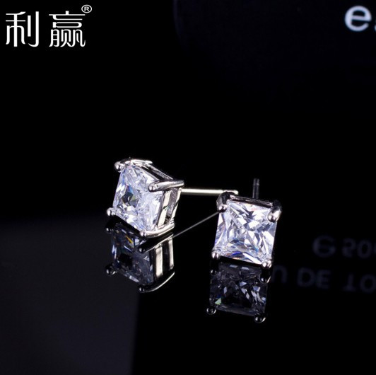 Korean fashion all-match square earrings...