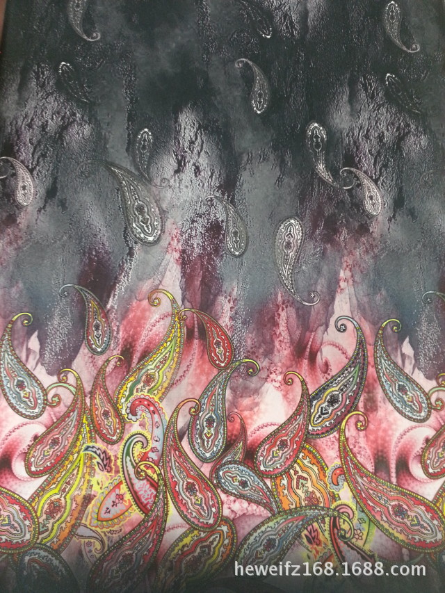 转移印花厂 F8582供应花型加工印花可印雪纺 涤棉 针织等服装面料