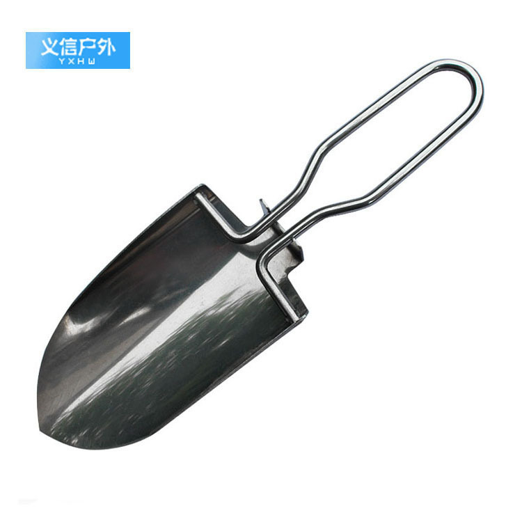 户外折叠铲 不锈钢工兵铲 折叠式便携手铲 布套装
