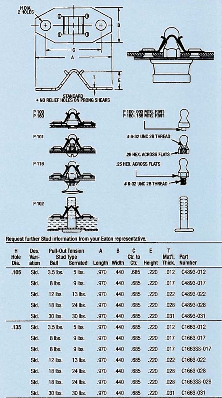 Tinnerman夹子Tinnerman Ball Stud Clips Tinnerman C1663017阿里巴巴