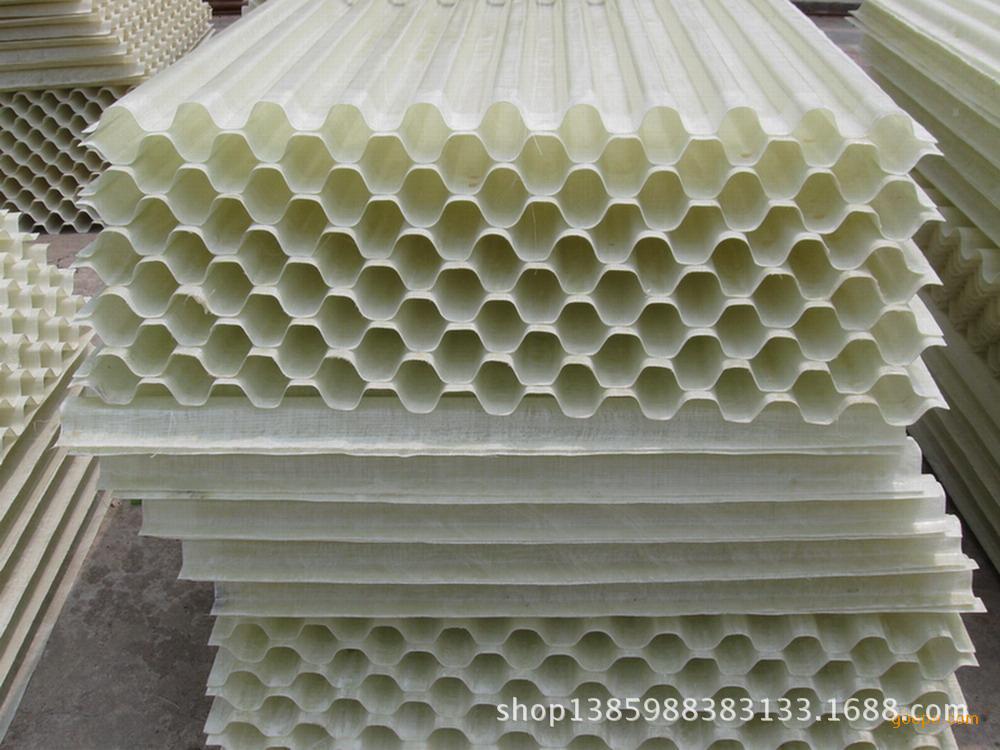 玻璃钢逆流式冷却塔PVC填料 散热片 冷却塔配件 圆形冷却塔填料