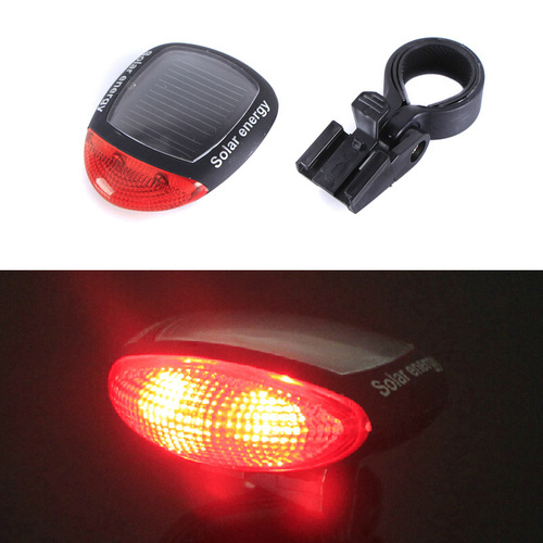 Bicycle tail light solar warning light led waterproof set cycling equipment mountain bike accessories