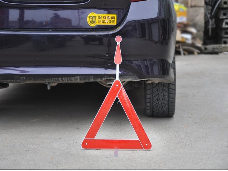 Source wholesale car reflective tripod with small exclamation mark car tripod yellow box safety warning sign