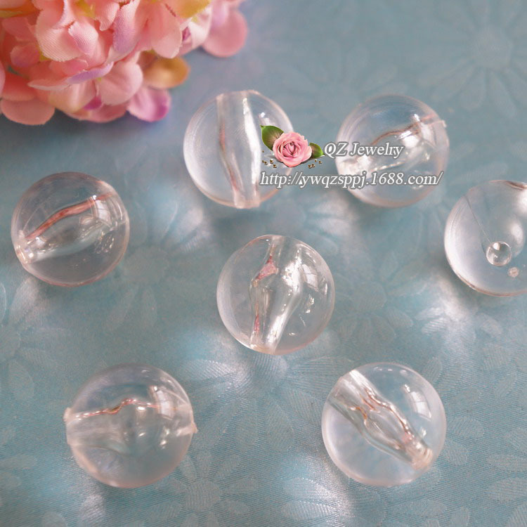 6mm透明亚克力圆珠 家居装饰门帘珠/帘串珠 透明光珠 手工材料详情图4