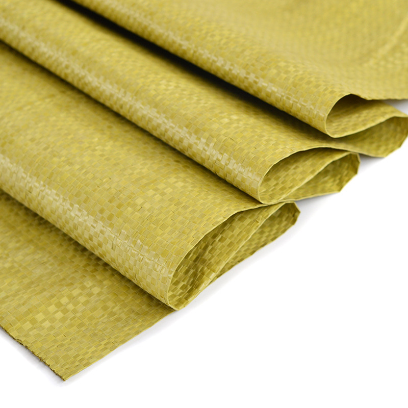 生产厂家批发普黄色打包塑料编织蛇皮袋 物流包装集装袋