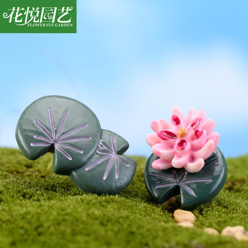 Moss micro-landscape decorative ornaments, lotus, lotus leaves, small ornaments, DIY material wholesale
