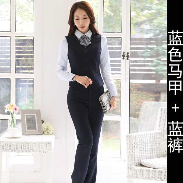 Blue vest, trousers