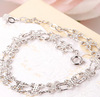 Fashionable platinum silver bracelet, silver 925 sample, Korean style, 925 sample silver, silver 925 sample, wholesale