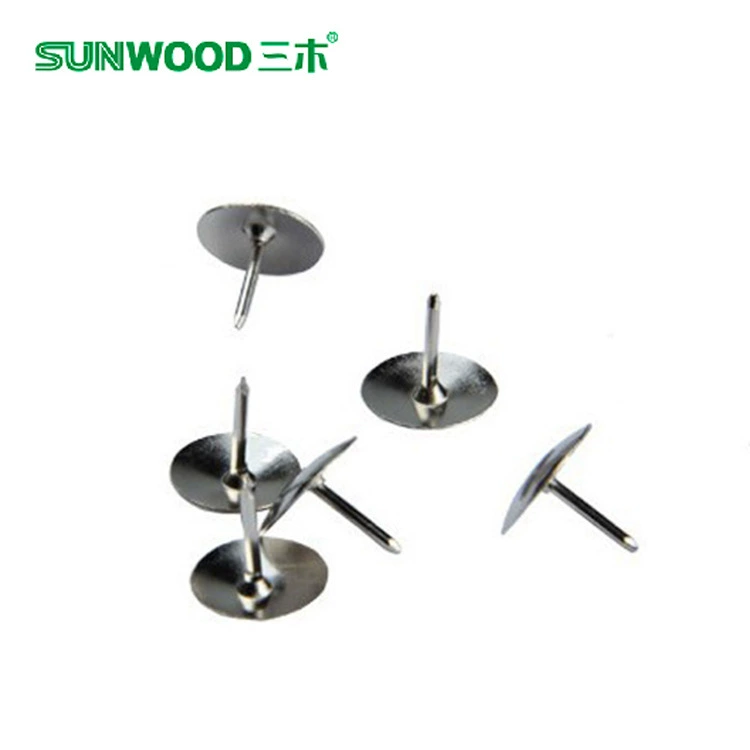 Sunwood 8080 кнопки, 100 штук/коробка, никелированное покрытие, обработка антикоррозийная, металлические кнопки с круглой головкой