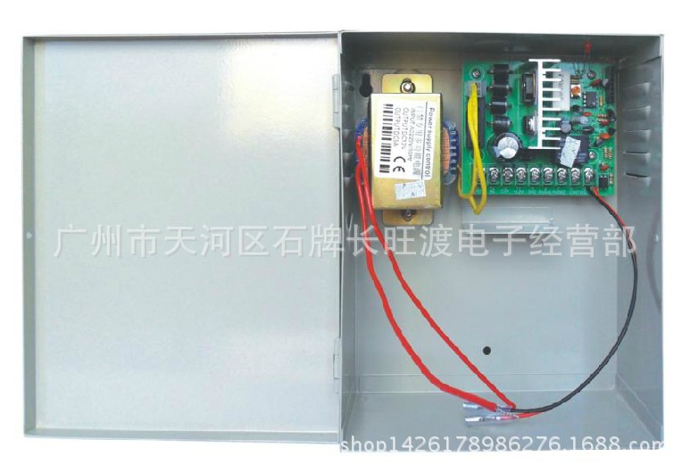 门禁控制电源 门禁电源箱 12V5A常开常闭输出 可装电池