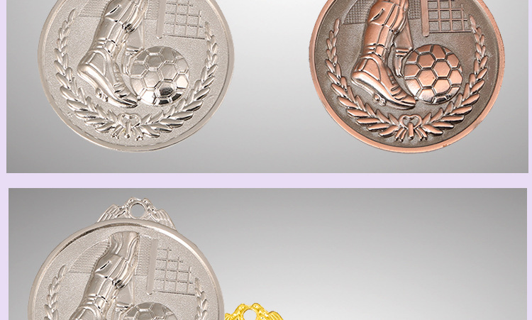 Hot-selling zinc alloy football MEDALS can be used as logos detail image 6