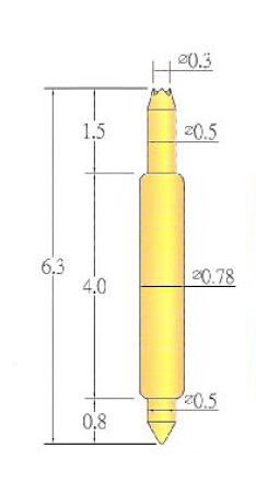 低价现货供应kts078双头弹簧探针 进口bga高频探针 半导体探针