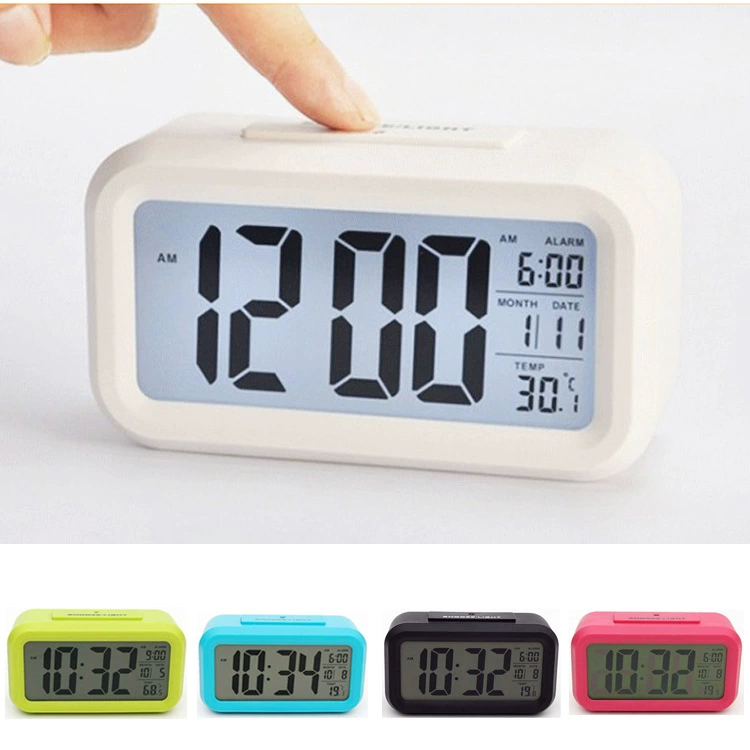 Умные часы-будильник, креативная мода, ультра-тихий светящийся календарь температуры, будильник, цифровые часы с большим экраном, вечный календарь