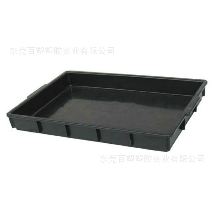 【百塑】直销电子厂防静电黑色周转方盘 茶盘 长方形塑料导电胶盘