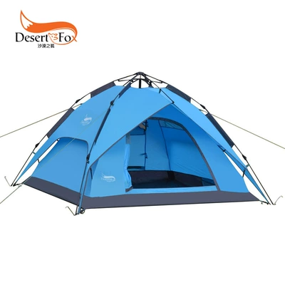 3-4 people double-layer hydraulic automatic tent outdoor professional rainproof camping tent quick opening camping tent wholesale
