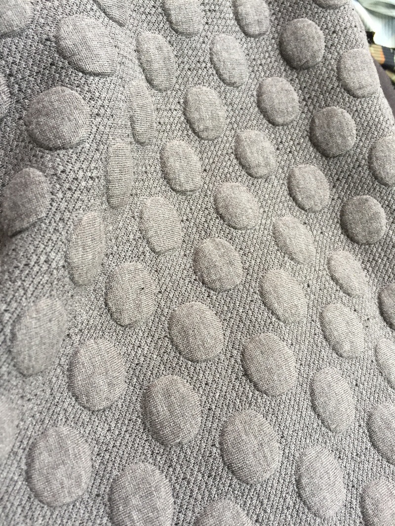 供应各种规格的针织TR圆点提花布 高档电脑细针 粗壮大小提花面料