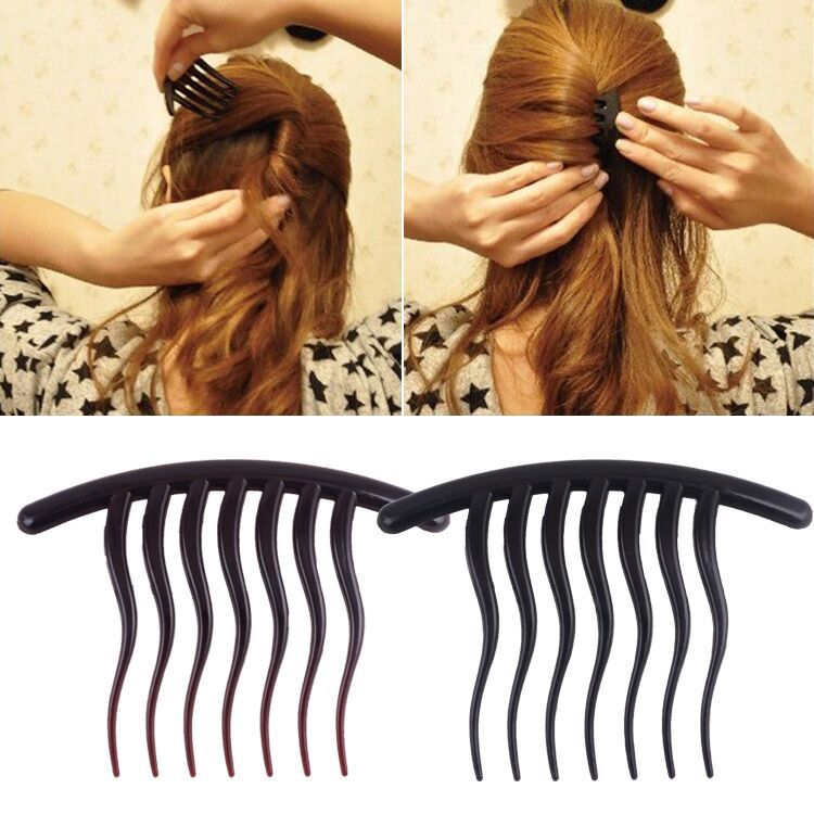 New Korean Accessories Hairpin AS Wave Tooth High Quality Seven-Tooth Resin Hair Comb Hair Tool