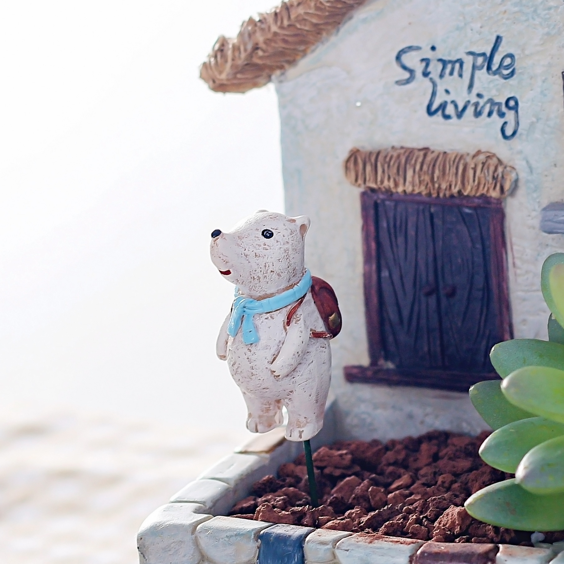 Chậu Cây Resin Que cắm hoa động vật hoạt hình Zakka, phụ kiện tiểu cảnh, chậu cây và sân vườn (RG-283)