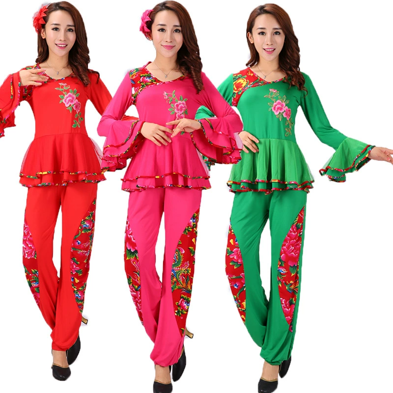 Поставка новых молока шелковые шаровары Cuihua квадратный Танцевальный Костюм Производительность костюм танцы одежда 365