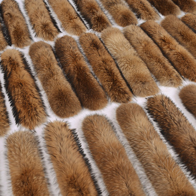 Raccoon fur collar Down jacket cap Article raccoon caps