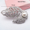 Large -sized flower Crystal Pearl Breast White K Electric Foreign Foreign Trade B859 Exquisite Leaves Branch