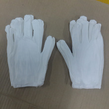 白色棉拉架作業手套 禮儀盤珠勞保手套工地搬磚 一次性作業手套