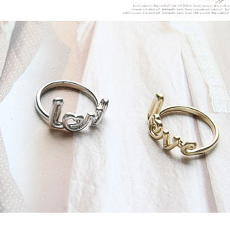 日韩饰品 LOVE 字母戒指 指环 手饰 饰品批发 包邮 厂家直销|ru